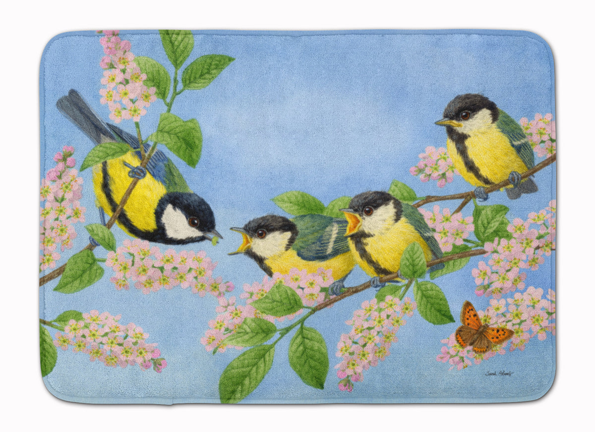 Great Tit Family of Birds Machine Washable Memory Foam Mat ASA2203RUG - the-store.com