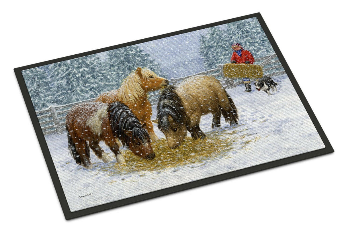 Shetland Ponies Indoor or Outdoor Mat 24x36 ASA2206JMAT - the-store.com