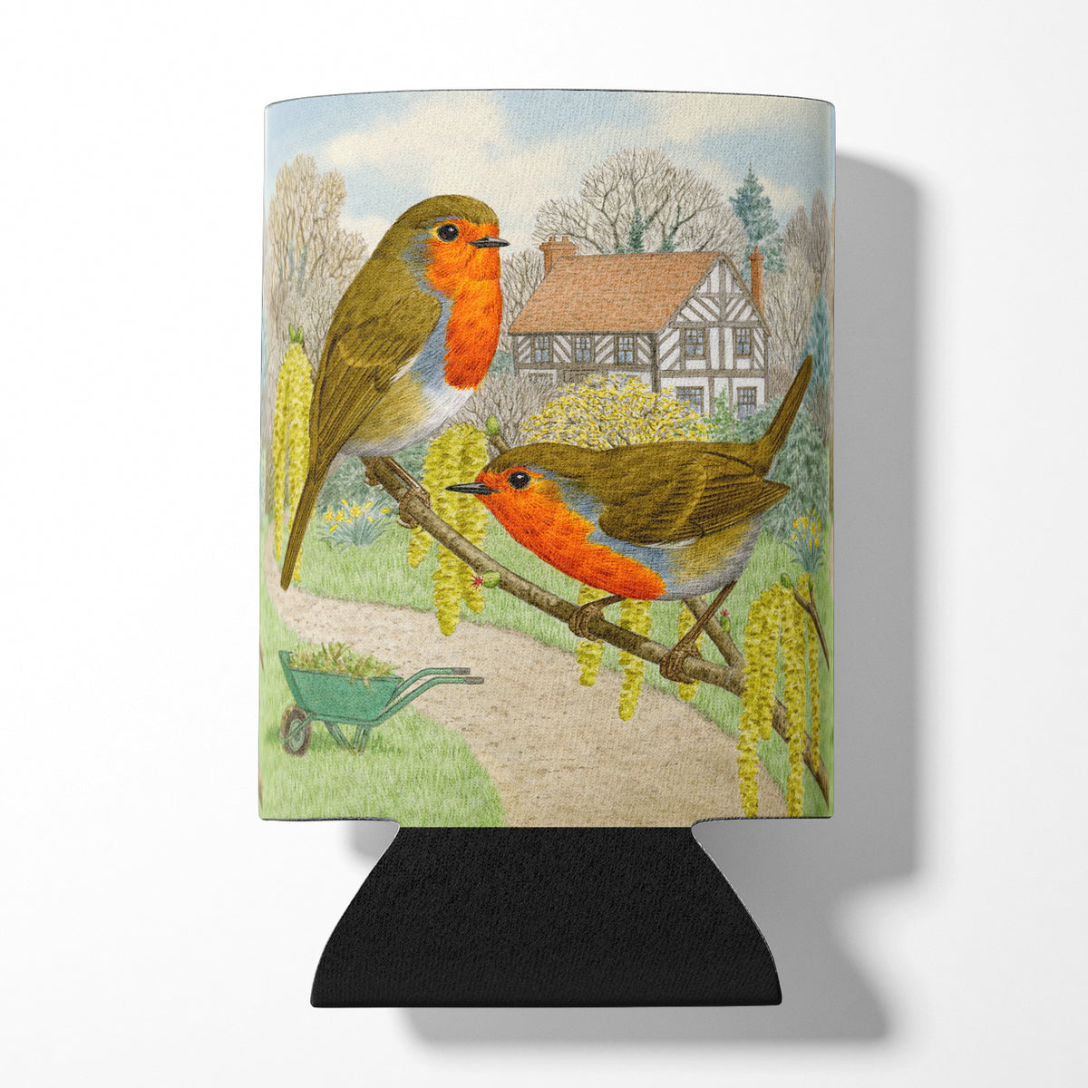 European Robin by Sarah Adams Can or Bottle Hugger ASAD0684CC.