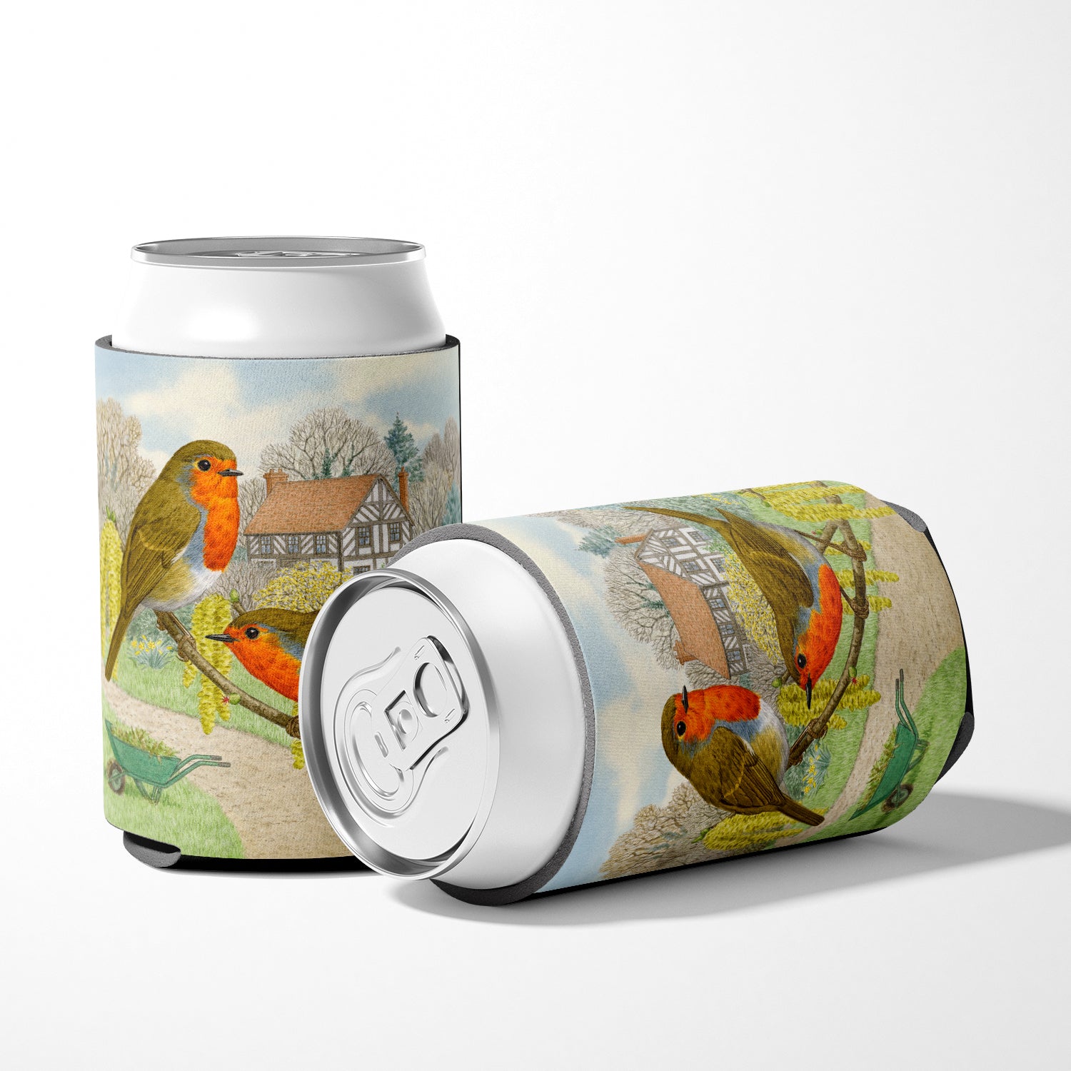 European Robin by Sarah Adams Can or Bottle Hugger ASAD0684CC.