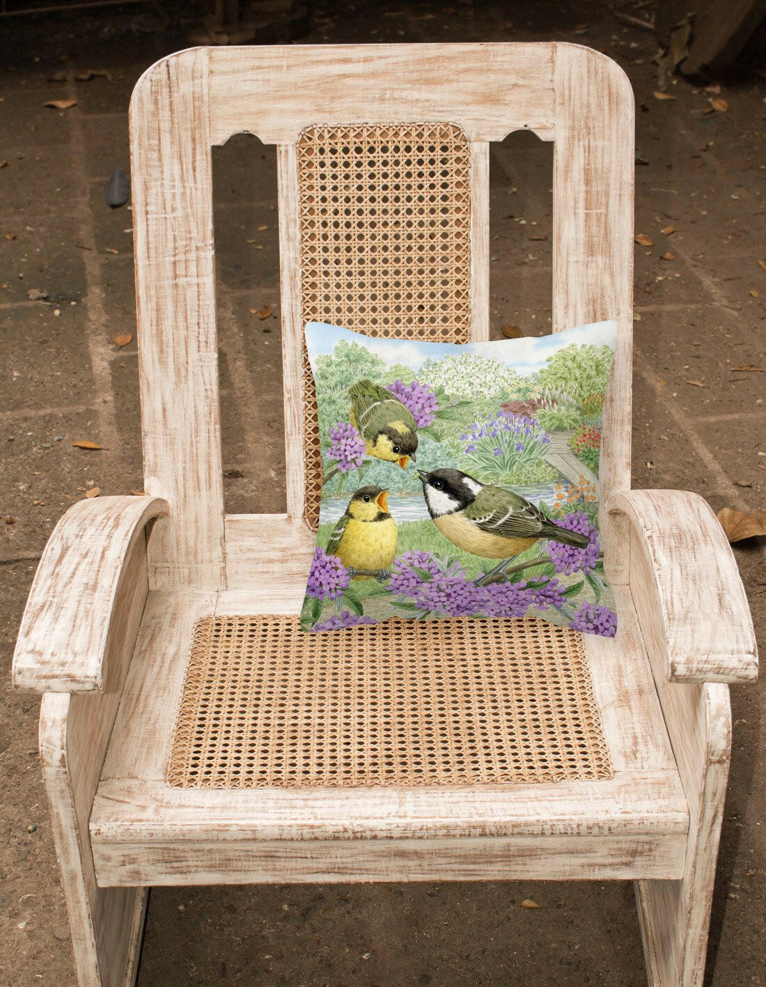 Coal Tits Feeding Time Canvas Decorative Pillow ASAD0686PW1414 - the-store.com