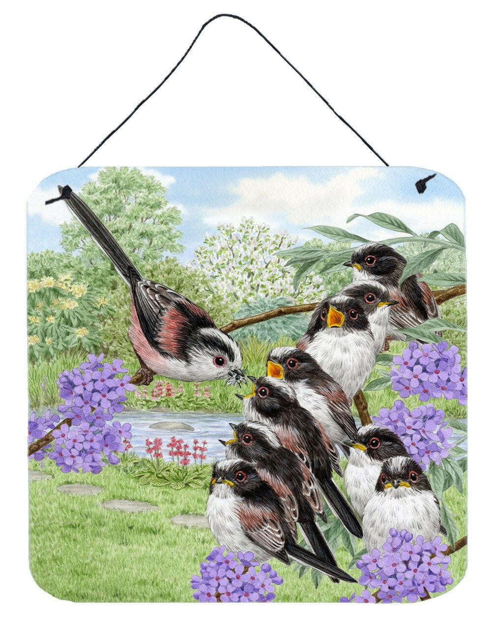 Long Tailed Tits by Sarah Adams Wall or Door Hanging Prints ASAD0690DS66 by Caroline's Treasures