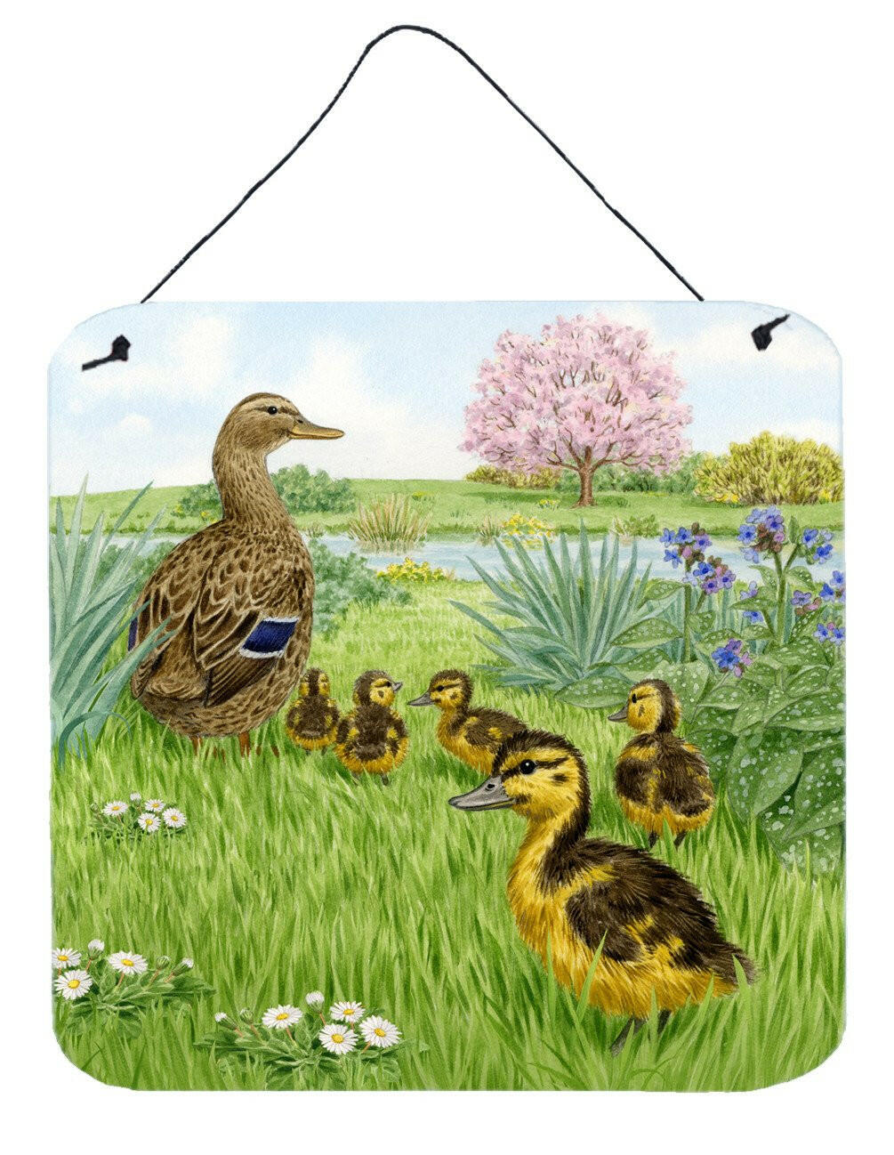 Mallard and Ducklings by Sarah Adams Wall or Door Hanging Prints ASAD0693DS66 by Caroline's Treasures