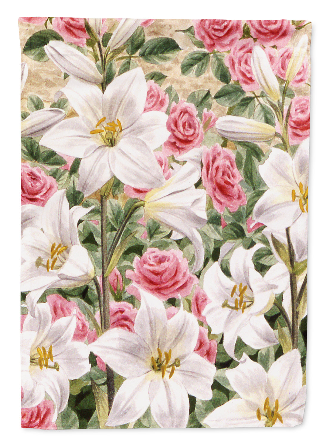 Lilies and Roses by Sarah Adams Flag Garden Size ASAD115GF.