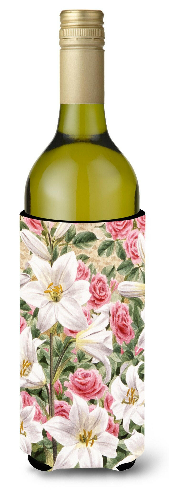 Lilies and Roses by Sarah Adams Wine Bottle Beverage Insulator Hugger ASAD115LITERK by Caroline's Treasures