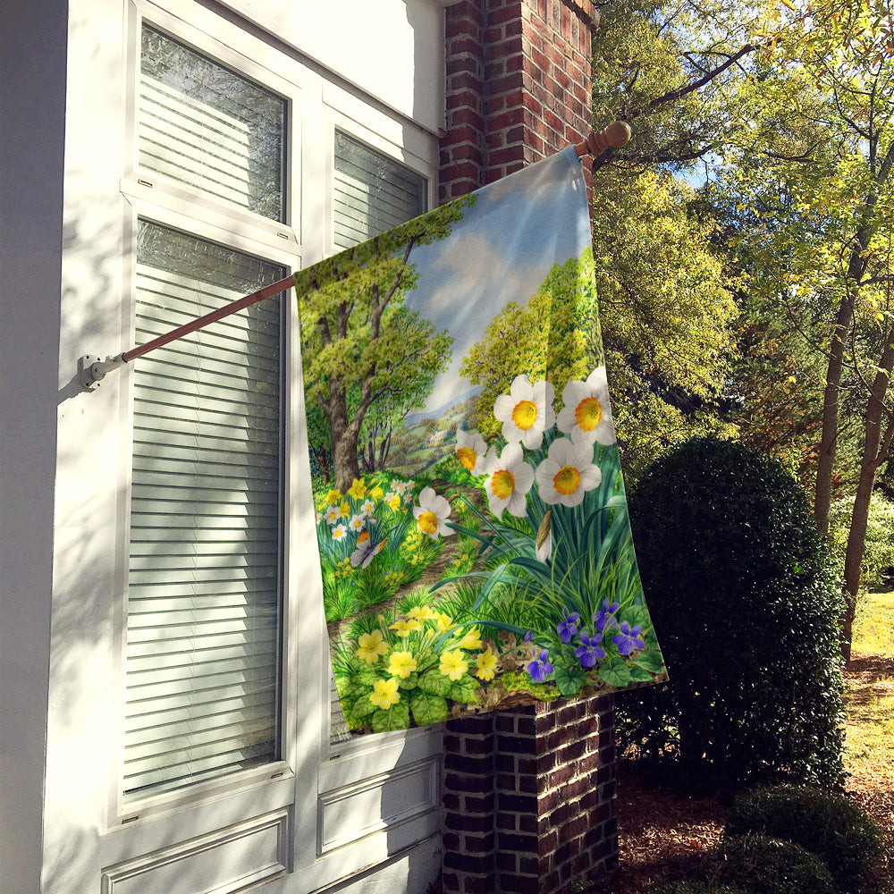 Spring Flowers by Sarah Adams Flag Canvas House Size ASAD778CHF  the-store.com.