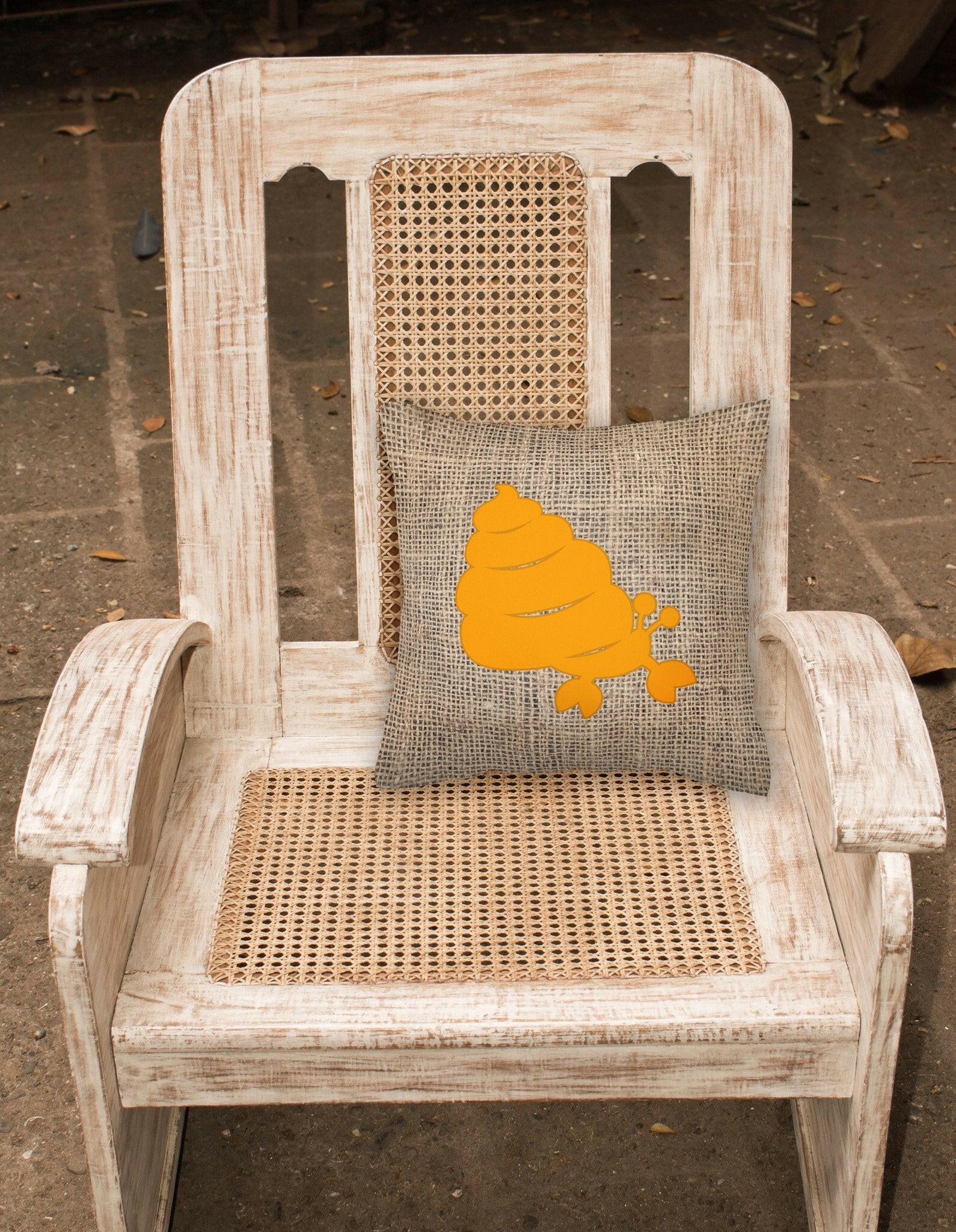 Hermit Crab Burlap and Orange   Canvas Fabric Decorative Pillow BB1092 - the-store.com