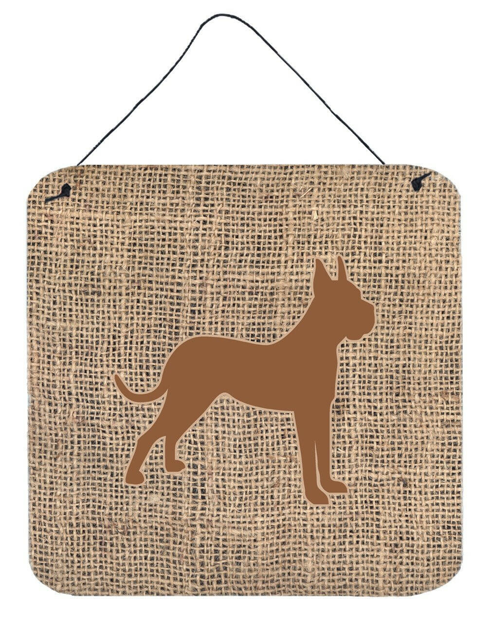 Boxer Burlap and Brown Aluminium Metal Wall or Door Hanging Prints BB1109 by Caroline's Treasures