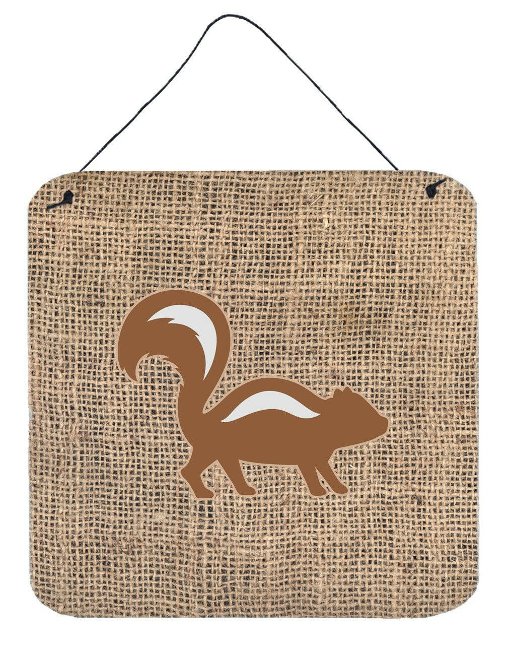 Skunk Burlap and Brown Aluminium Metal Wall or Door Hanging Prints BB1125 by Caroline&#39;s Treasures