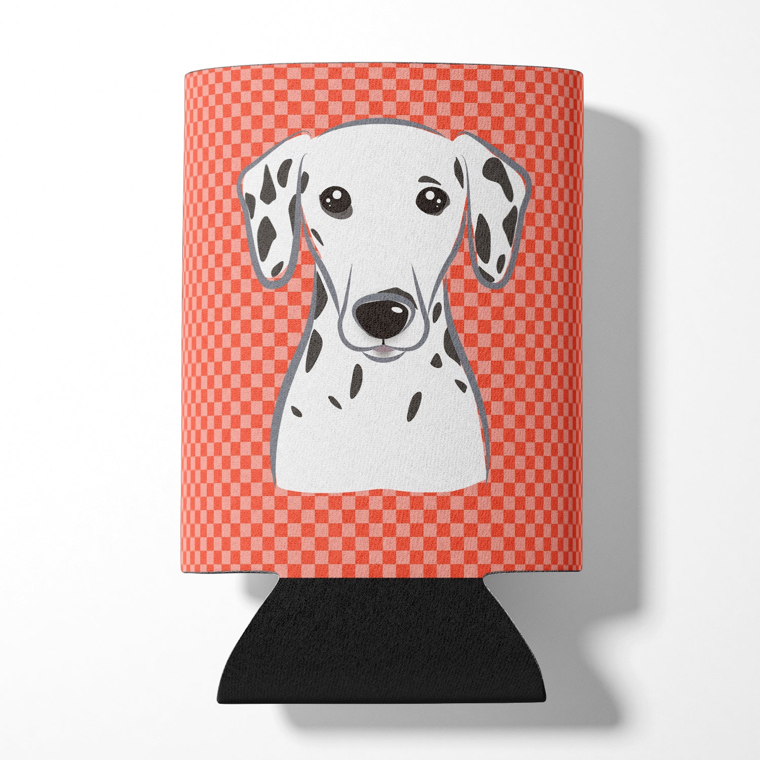 Red Checkered Dalmatian Can or Bottle Hugger BB1131CC.