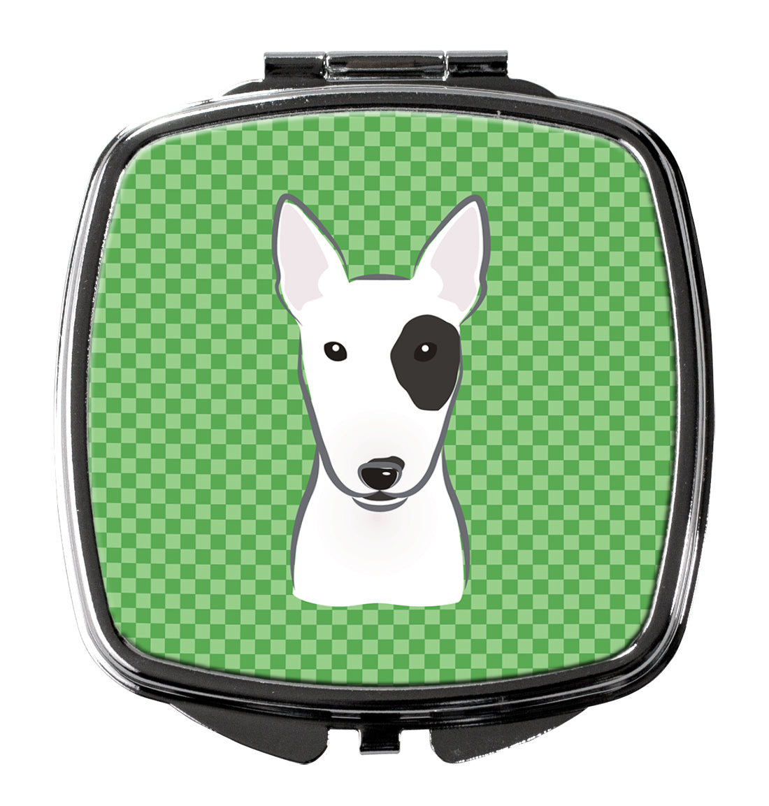 Green Checkered Bull Terrier Compact Mirror BB1132SCM  the-store.com.