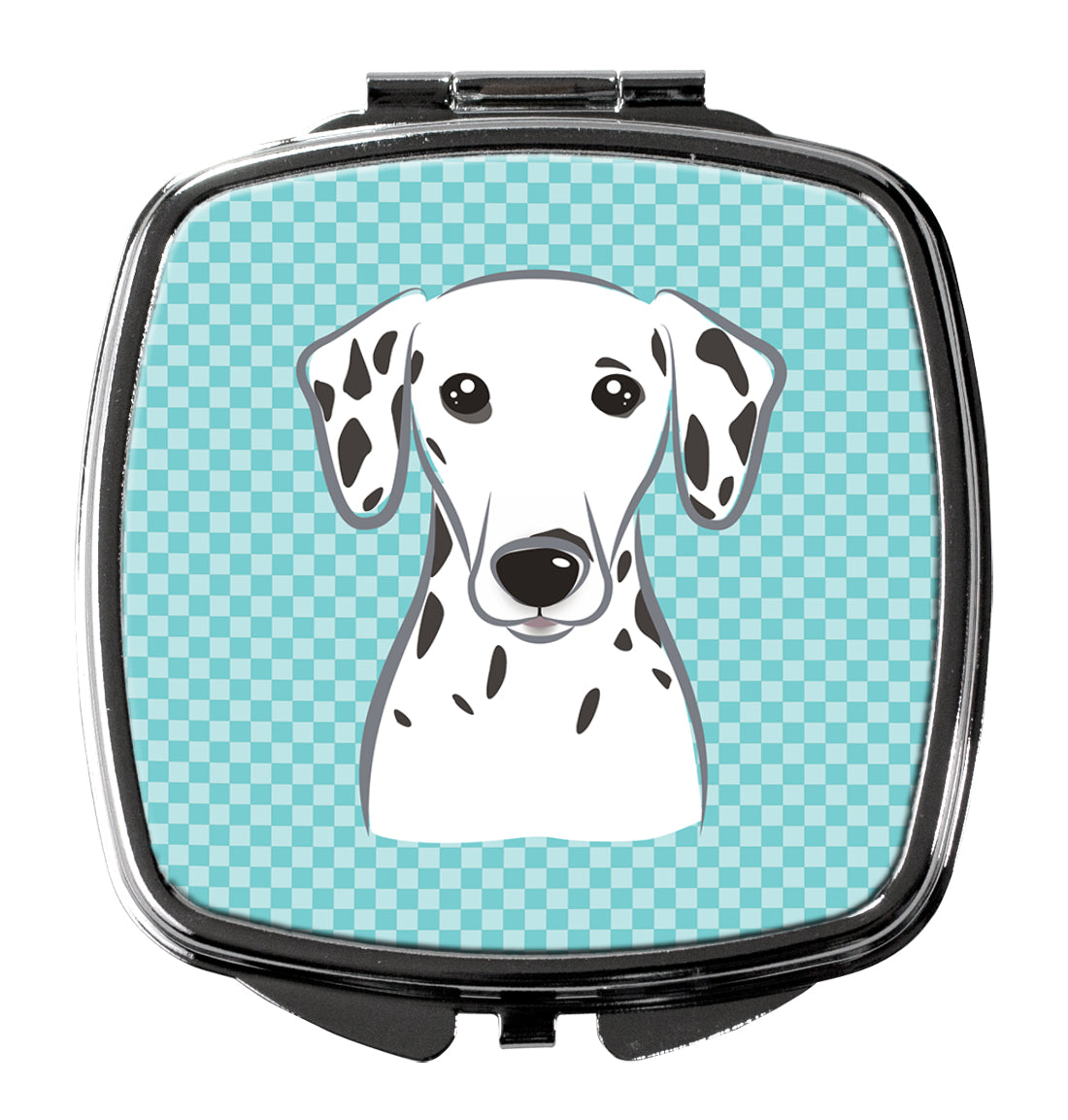 Checkerboard Blue Dalmatian Compact Mirror BB1148SCM  the-store.com.