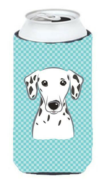 Checkerboard Blue Dalmatian Tall Boy Beverage Insulator Hugger BB1148TBC by Caroline&#39;s Treasures