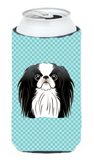 Checkerboard Blue Japanese Chin Tall Boy Beverage Insulator Hugger BB1168TBC by Caroline&#39;s Treasures