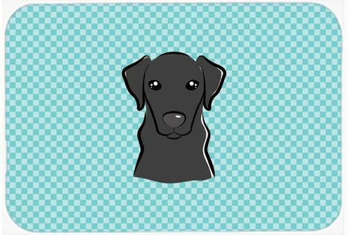 Checkerboard Blue Black Labrador Mouse Pad, Hot Pad or Trivet BB1173MP by Caroline&#39;s Treasures