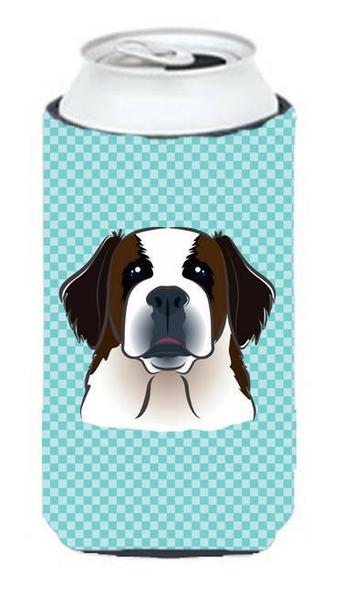 Checkerboard Blue Saint Bernard Tall Boy Beverage Insulator Hugger BB1184TBC by Caroline's Treasures