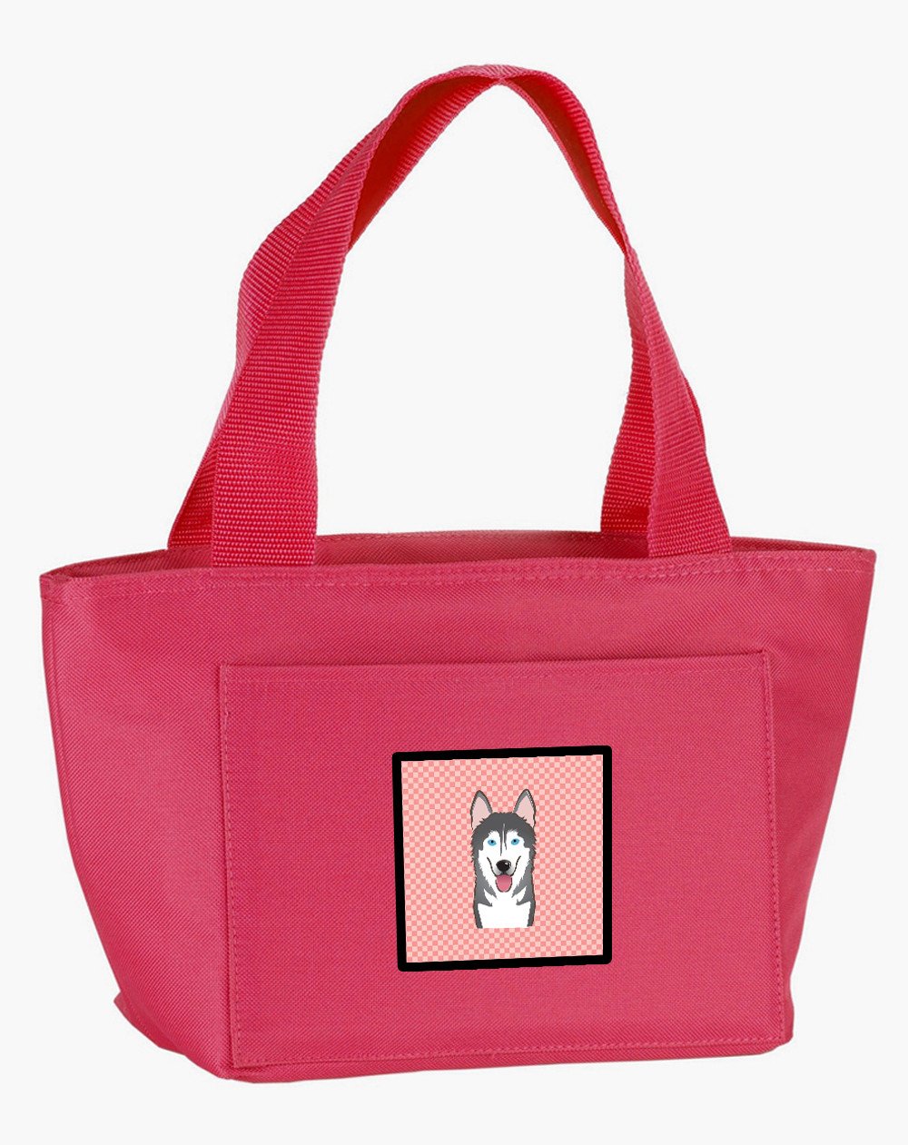 Checkerboard Pink Alaskan Malamute Lunch Bag BB1218PK-8808 by Caroline&#39;s Treasures