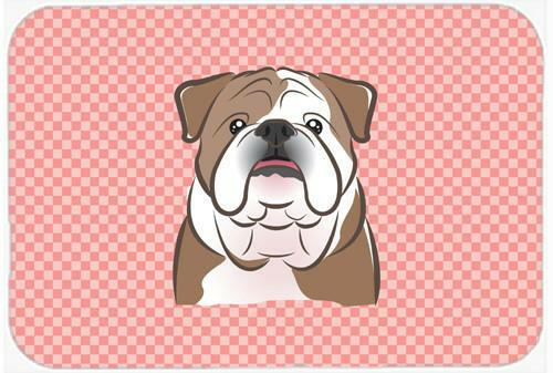 Checkerboard Pink English Bulldog  Mouse Pad, Hot Pad or Trivet BB1219MP by Caroline&#39;s Treasures