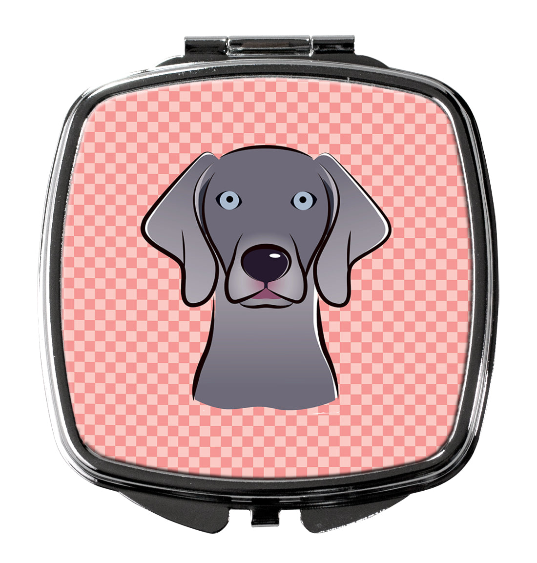 Checkerboard Blue Weimaraner Compact Mirror BB1231SCM  the-store.com.