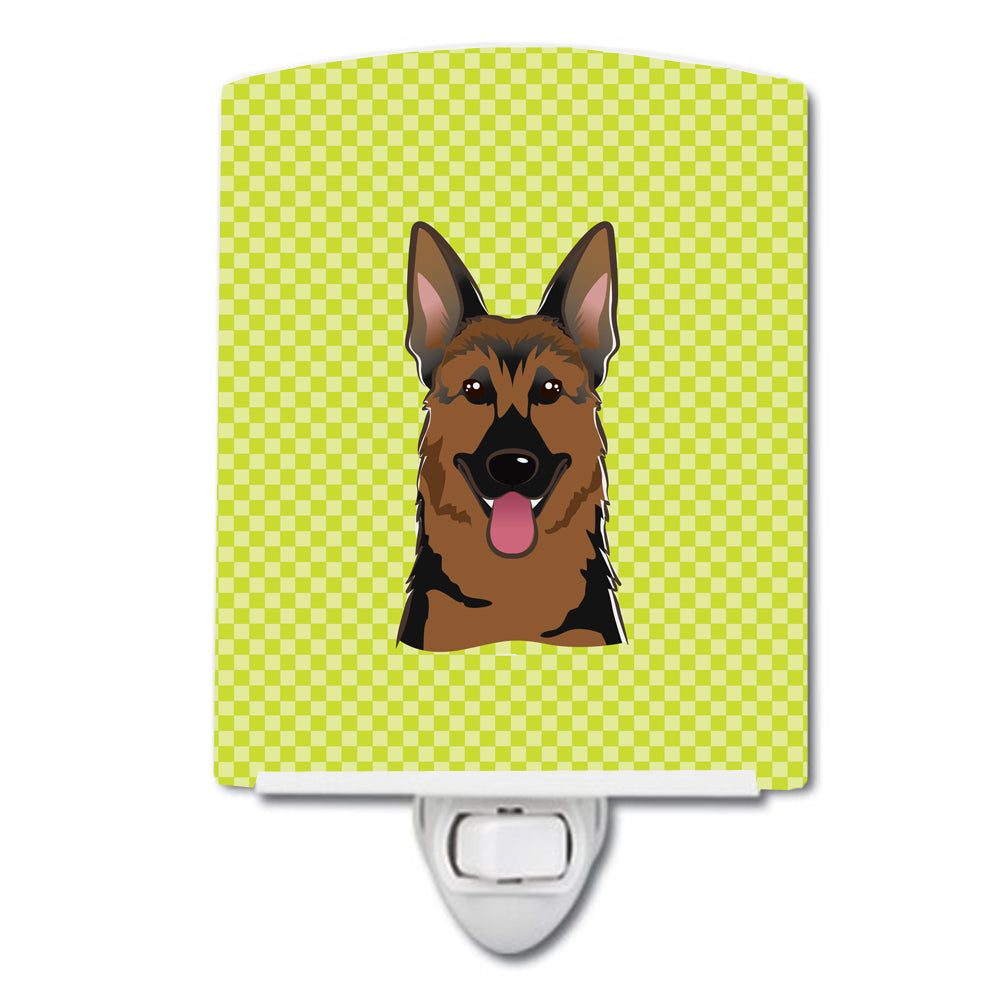 Checkerboard Lime Green German Shepherd Ceramic Night Light BB1273CNL - the-store.com