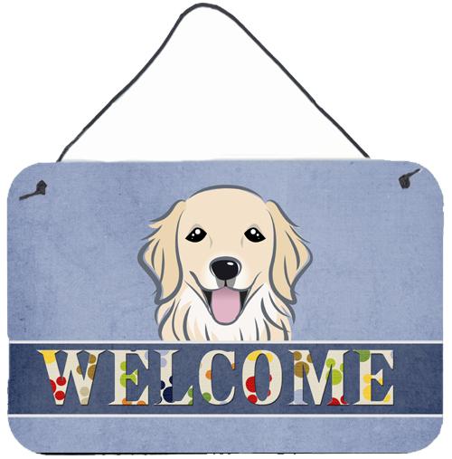 Golden Retriever Welcome Wall or Door Hanging Prints BB1391DS812 by Caroline's Treasures