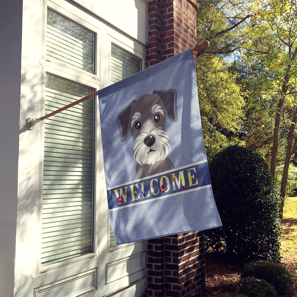 Schnauzer Welcome Flag Canvas House Size BB1392CHF  the-store.com.