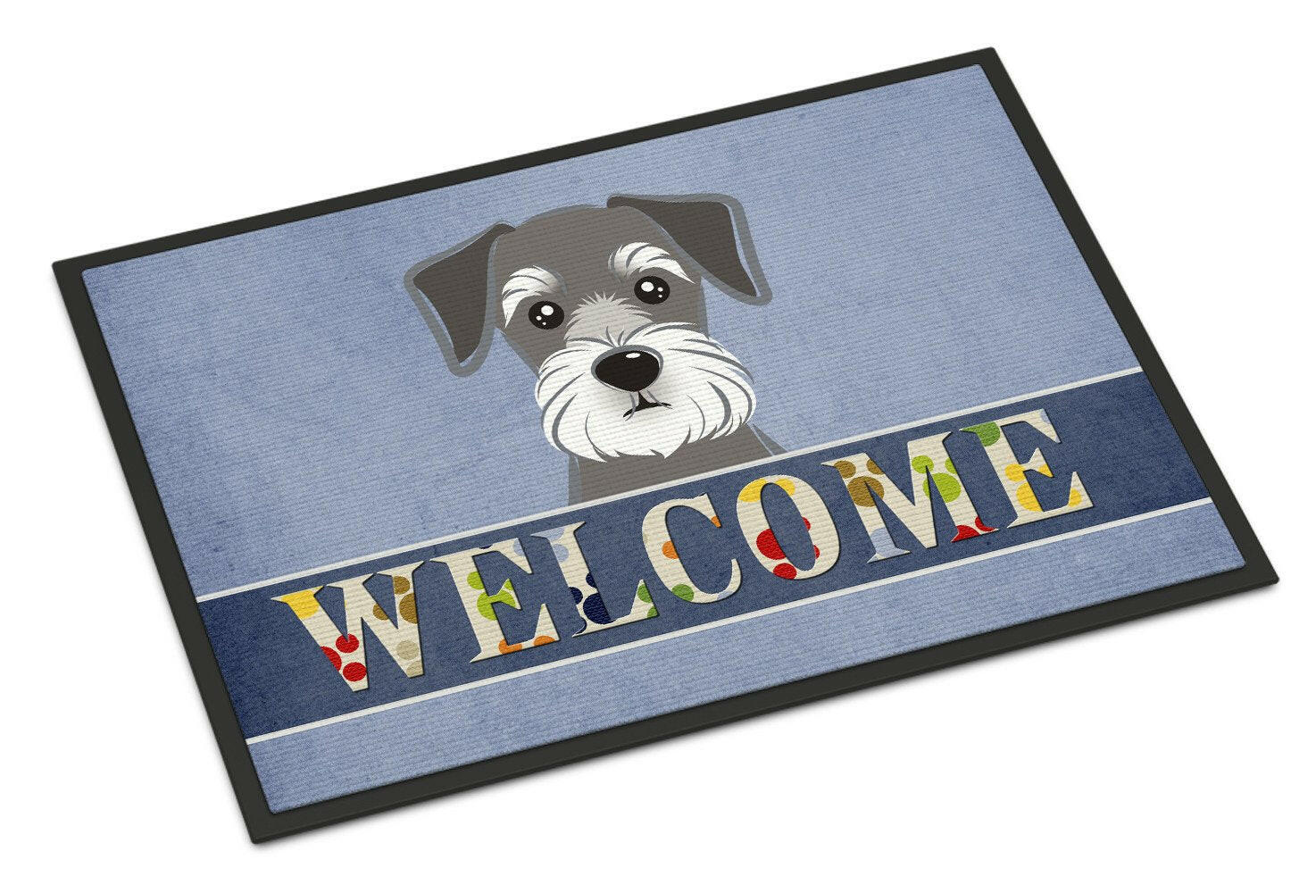 Schnauzer Welcome Indoor or Outdoor Mat 18x27 BB1392MAT - the-store.com