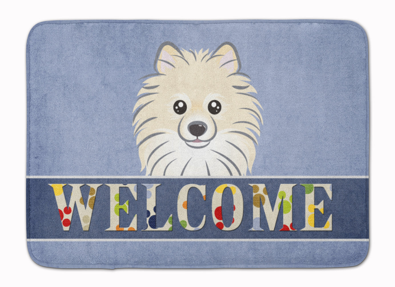 Pomeranian Welcome Machine Washable Memory Foam Mat BB1393RUG - the-store.com