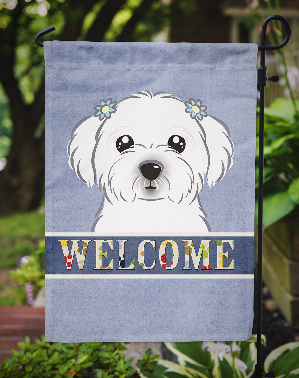 Maltese Welcome Flag Garden Size BB1394GF.