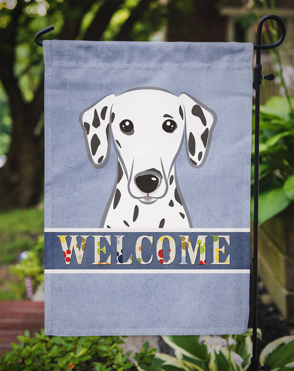 Dalmatian Welcome Flag Garden Size BB1396GF.