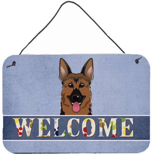 German Shepherd Welcome Wall or Door Hanging Prints BB1397DS812 by Caroline&#39;s Treasures