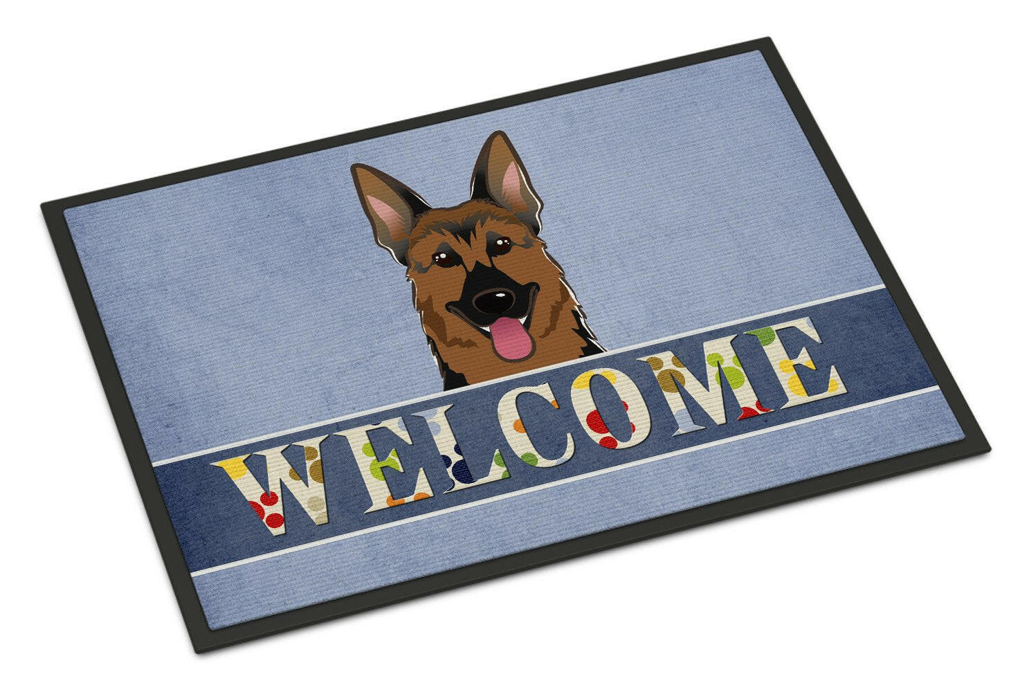 German Shepherd Welcome Indoor or Outdoor Mat 24x36 BB1397JMAT - the-store.com