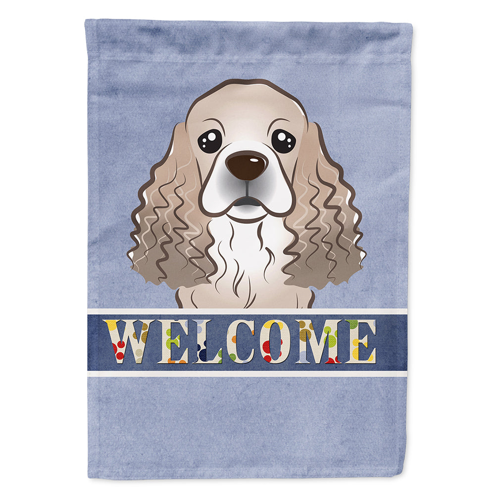 Cocker Spaniel Welcome Flag Canvas House Size BB1402CHF  the-store.com.