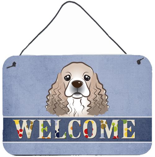 Cocker Spaniel Welcome Wall or Door Hanging Prints BB1402DS812 by Caroline's Treasures