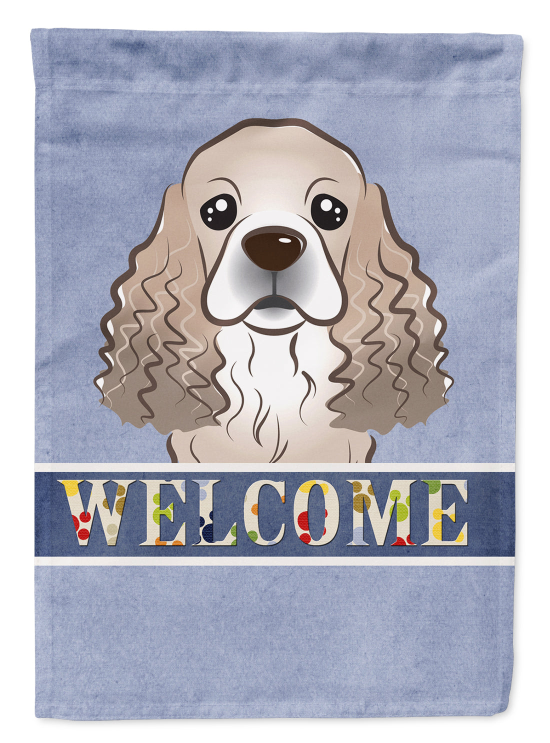 Cocker Spaniel Welcome Flag Garden Size BB1402GF.