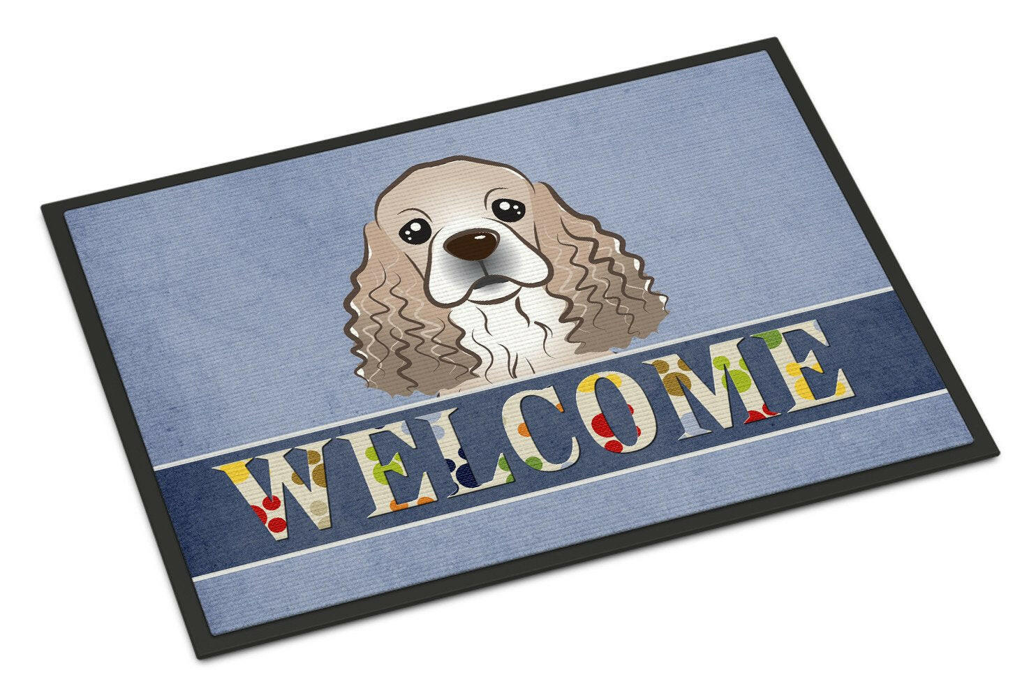 Cocker Spaniel Welcome Indoor or Outdoor Mat 18x27 BB1402MAT - the-store.com