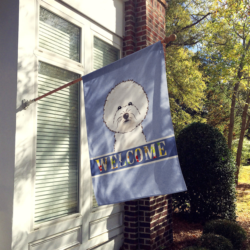 Bichon Frise Welcome Flag Canvas House Size BB1403CHF  the-store.com.