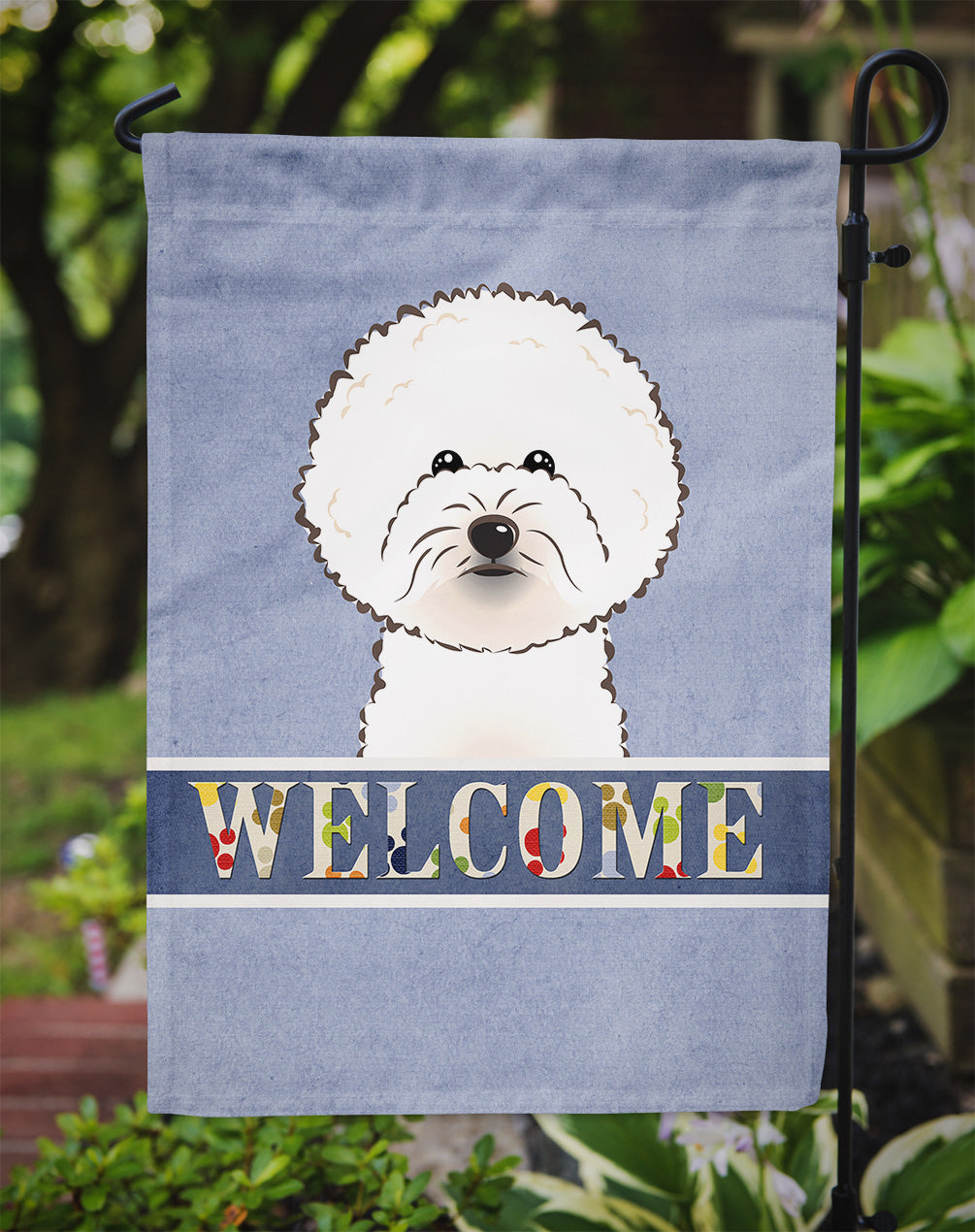 Bichon Frise Welcome Flag Garden Size BB1403GF.