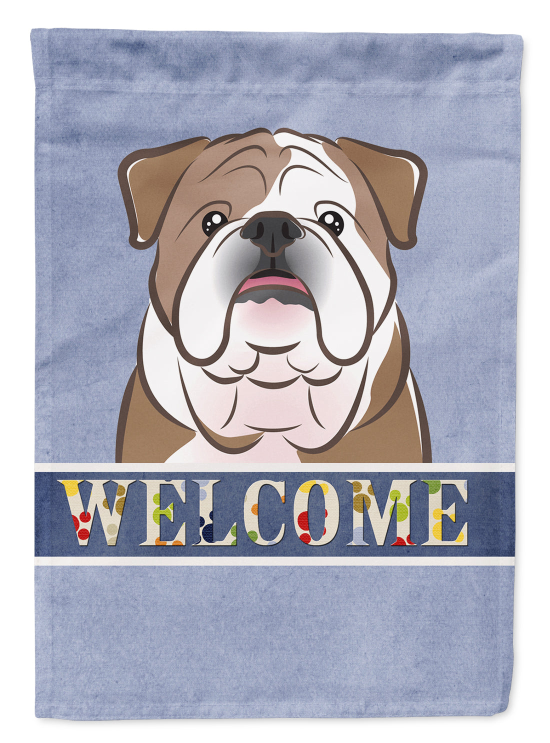 English Bulldog  Welcome Flag Garden Size BB1405GF.