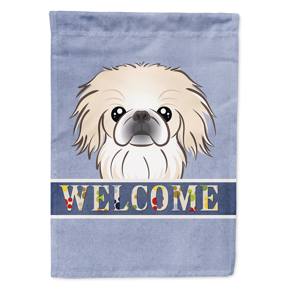 Pekingese Welcome Flag Canvas House Size BB1407CHF  the-store.com.