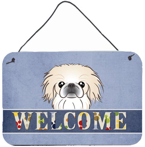 Pekingese Welcome Wall or Door Hanging Prints BB1407DS812 by Caroline's Treasures