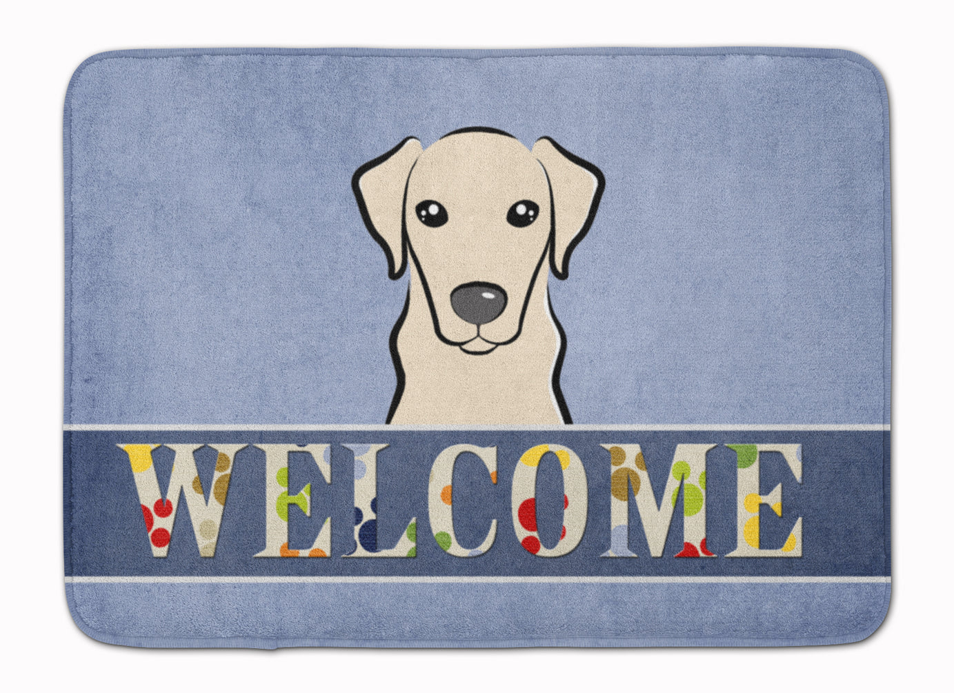 Yellow Labrador Welcome Machine Washable Memory Foam Mat BB1408RUG - the-store.com