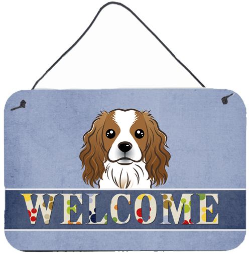 Cavalier Spaniel Welcome Wall or Door Hanging Prints BB1410DS812 by Caroline's Treasures