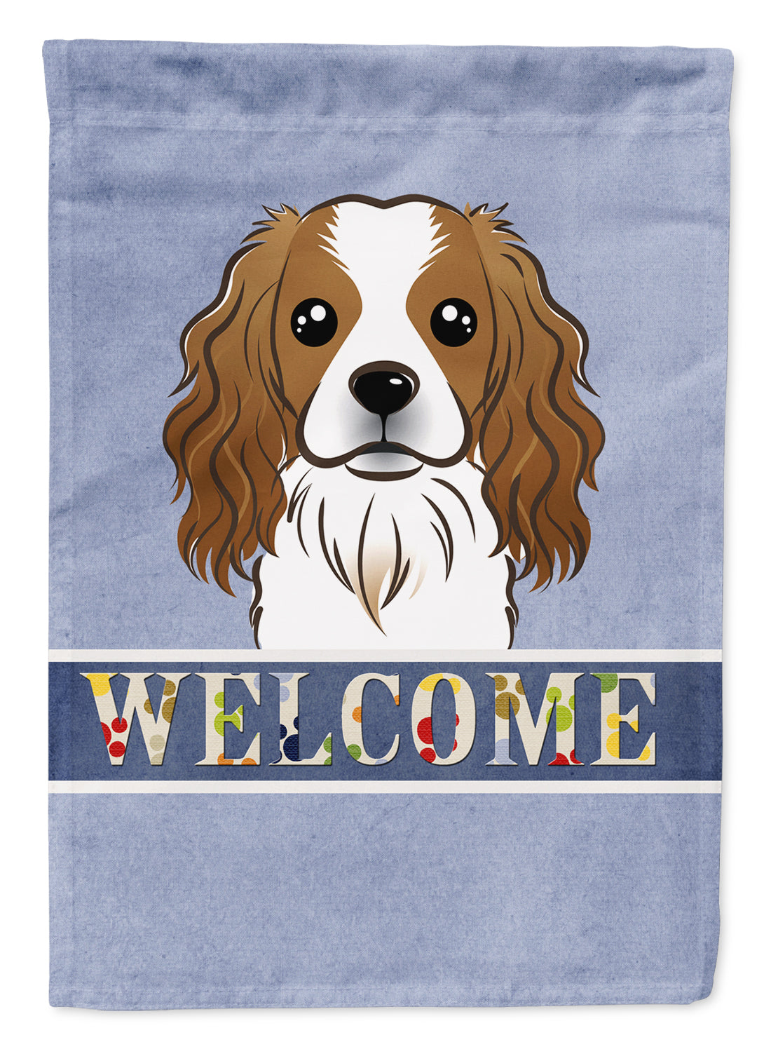 Cavalier Spaniel Welcome Flag Garden Size BB1410GF.