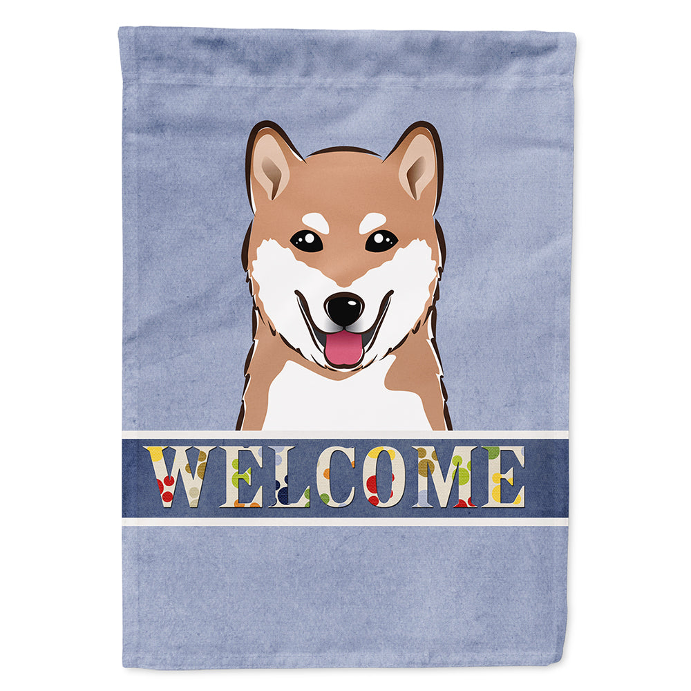 Shiba Inu Welcome Flag Canvas House Size BB1411CHF  the-store.com.