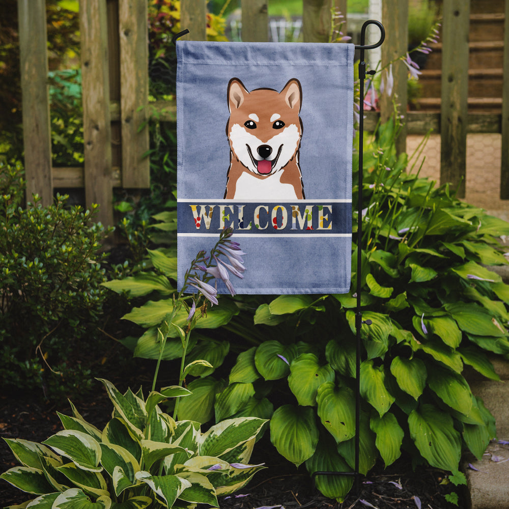 Shiba Inu Welcome Flag Garden Size BB1411GF.