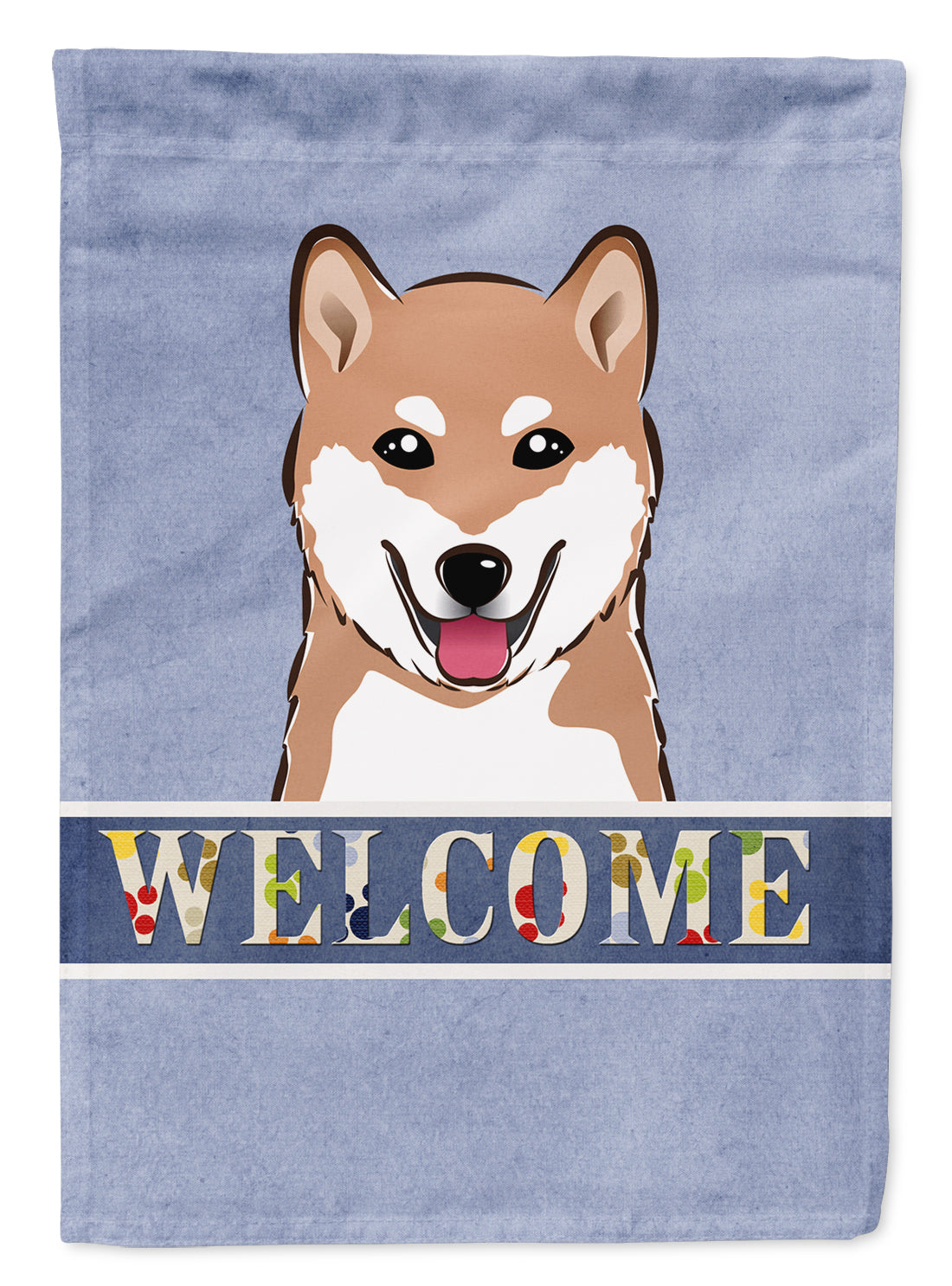 Shiba Inu Welcome Flag Garden Size BB1411GF.