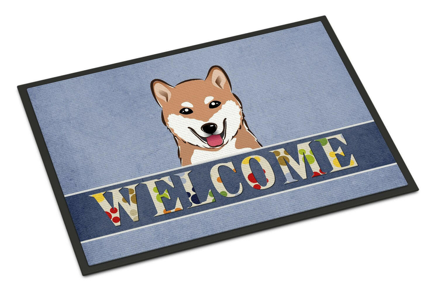 Shiba Inu Welcome Indoor or Outdoor Mat 24x36 BB1411JMAT - the-store.com