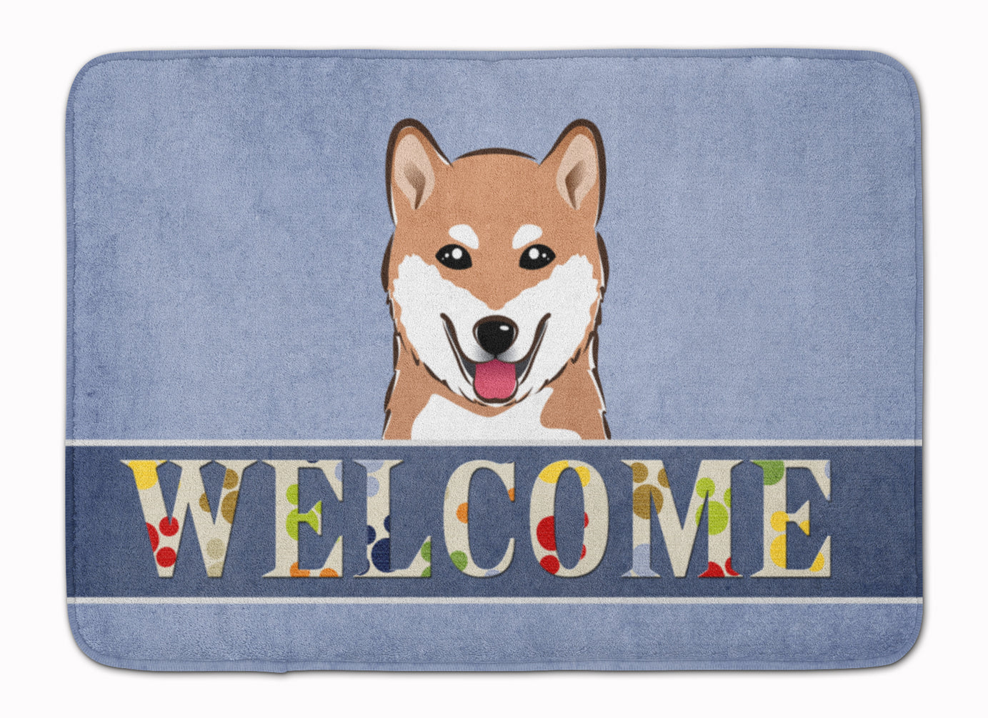 Shiba Inu Welcome Machine Washable Memory Foam Mat BB1411RUG - the-store.com