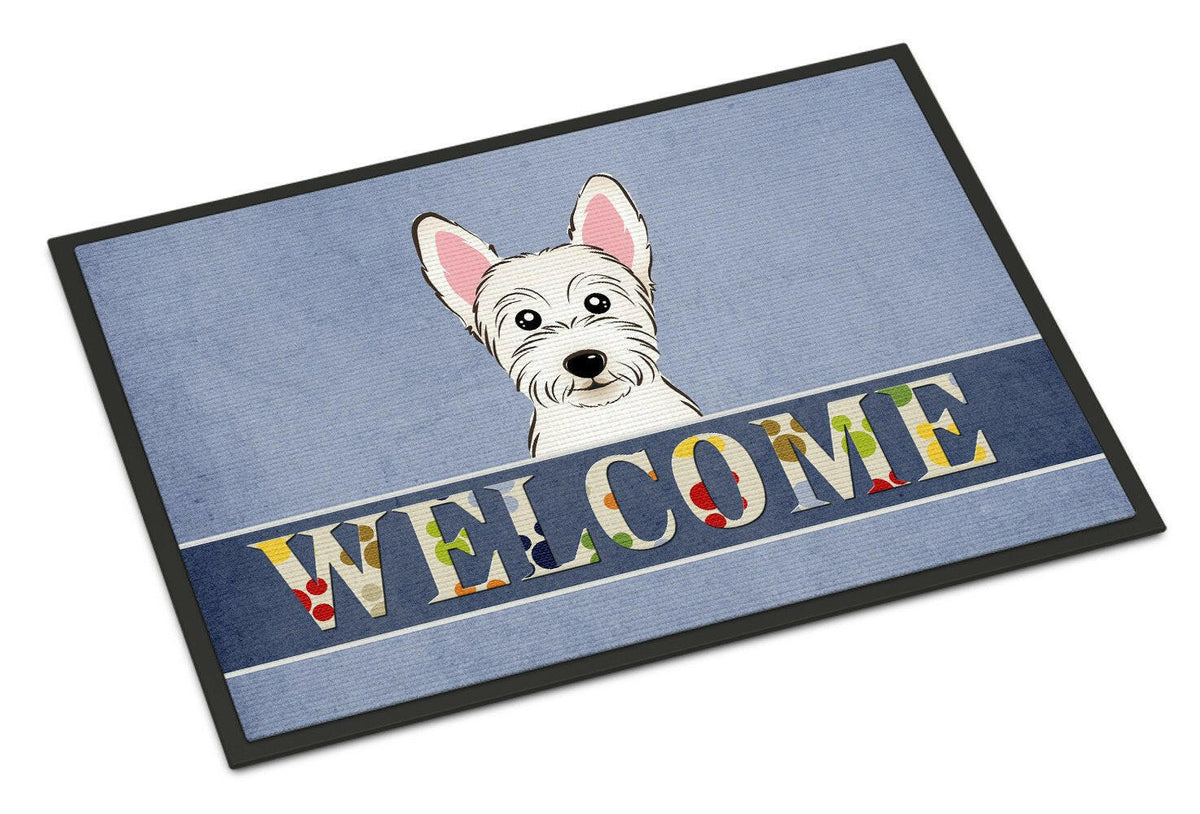 Westie Welcome Indoor or Outdoor Mat 18x27 BB1412MAT - the-store.com